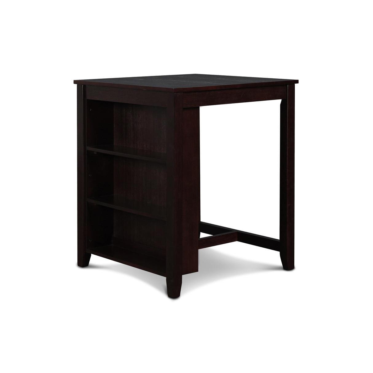 GIA 30" COUNTER TABLE W/2 CHAIRS & STG SHELF-EBONY