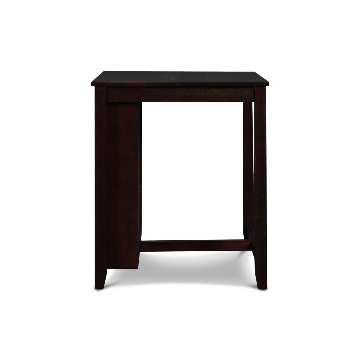 GIA 30" COUNTER TABLE W/2 CHAIRS & STG SHELF-EBONY