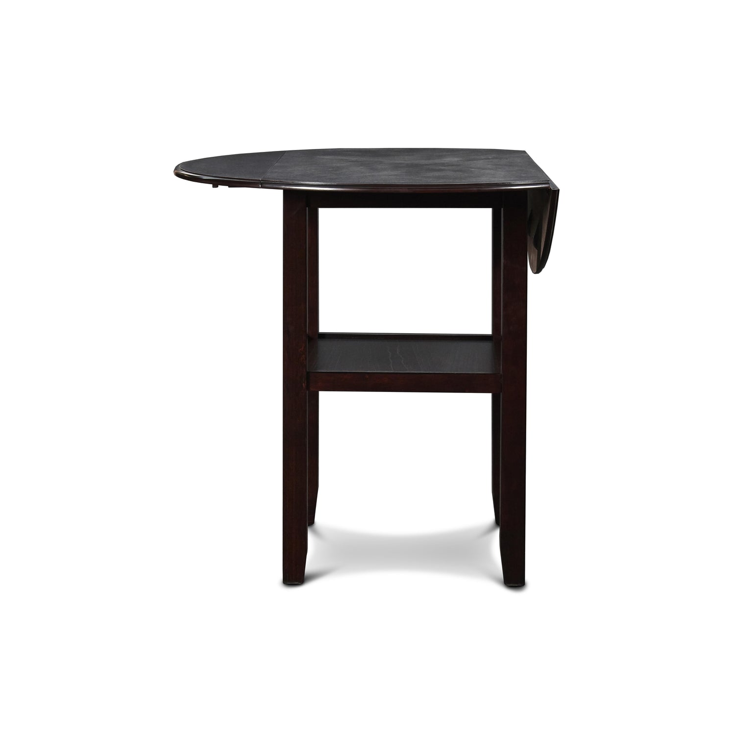 GIA 42" COUNTER DROP LEAF TABLE W/2 CHAIRS-EBONY