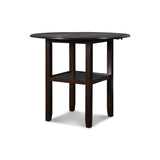 GIA 42" COUNTER DROP LEAF TABLE W/2 CHAIRS-EBONY