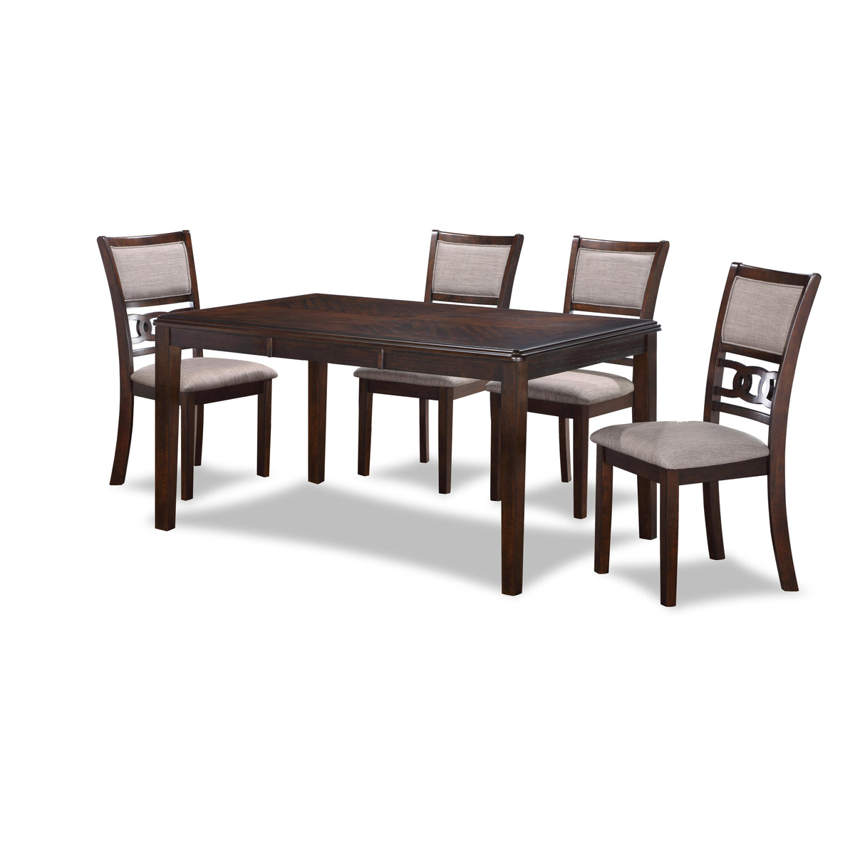 GIA 60" DINING TABLE+CHAIRS (5 PCS/CTN) -CHERRY - galleria furniture outlet