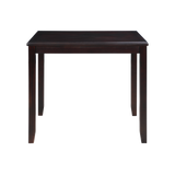 GIA 5PC 42" SQUARE COUNTER TABLE & 4 CHAIRS-EBONY