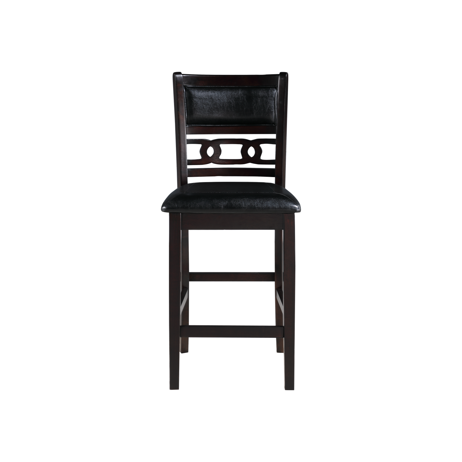 GIA 5PC 42" SQUARE COUNTER TABLE & 4 CHAIRS-EBONY