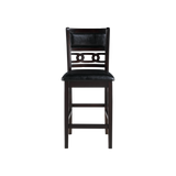 GIA 5PC 42" SQUARE COUNTER TABLE & 4 CHAIRS-EBONY