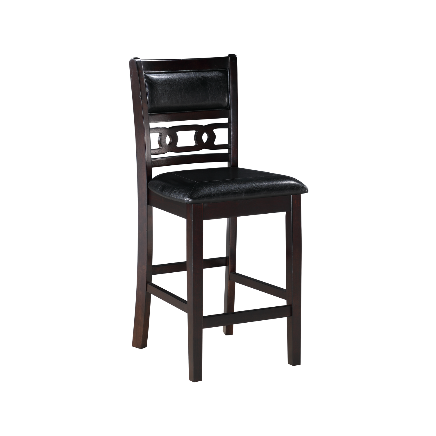 GIA 5PC 42" SQUARE COUNTER TABLE & 4 CHAIRS-EBONY