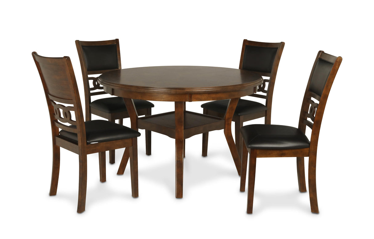 GIA ROUND DINING 5 PC SET-BROWN