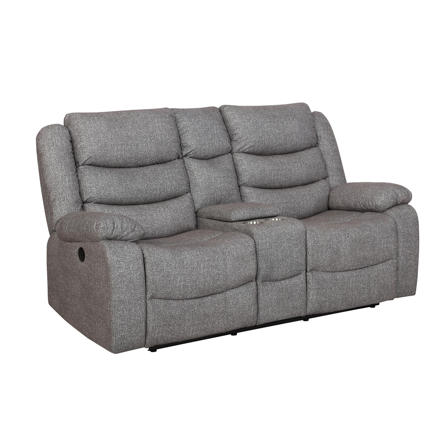 GRANADA CONSOLE LOVESEAT W/PWR FR-GRAY
