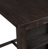 HESTON 36" STORAGE COUNTER TABLE SET W/2 CHAIRS-CHERRY