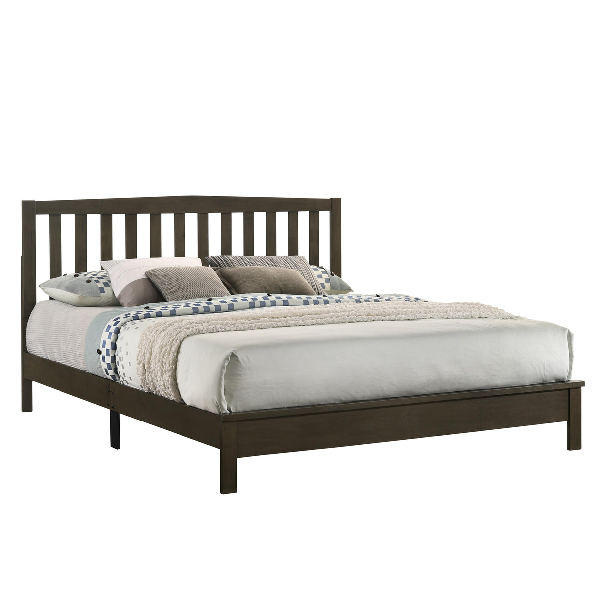 LEO 5/0 Q SLAT BED-HB/FB/RAILS-GRAY