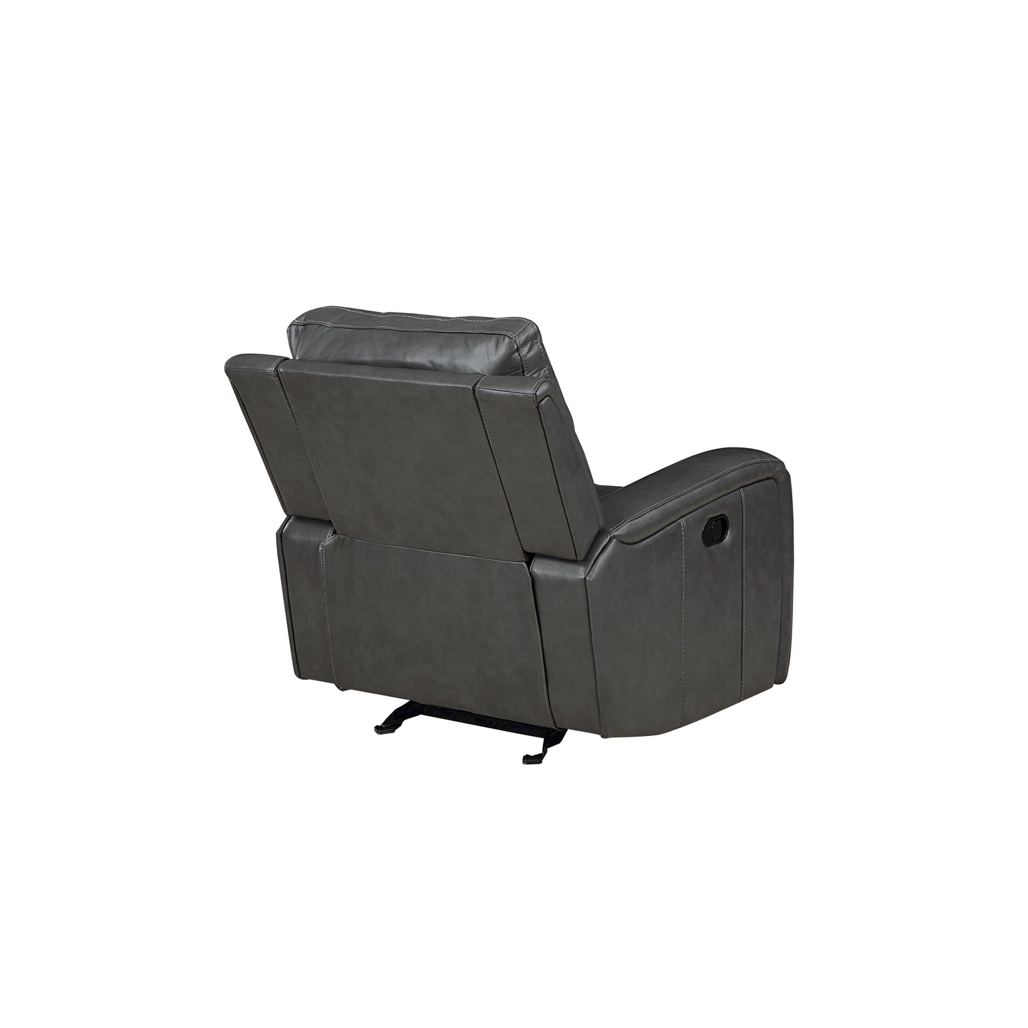 LINTON LEATHER GLIDER RECLINER-GRAY