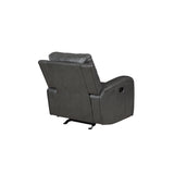 LINTON LEATHER GLIDER RECLINER-GRAY