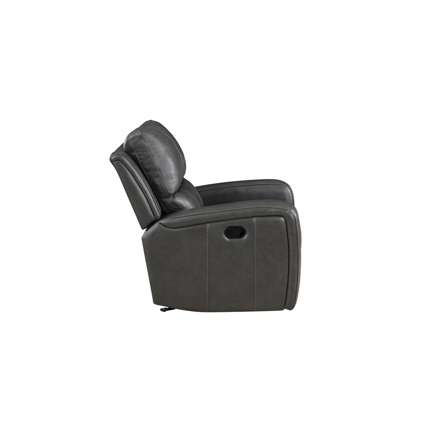 LINTON LEATHER GLIDER RECLINER-GRAY