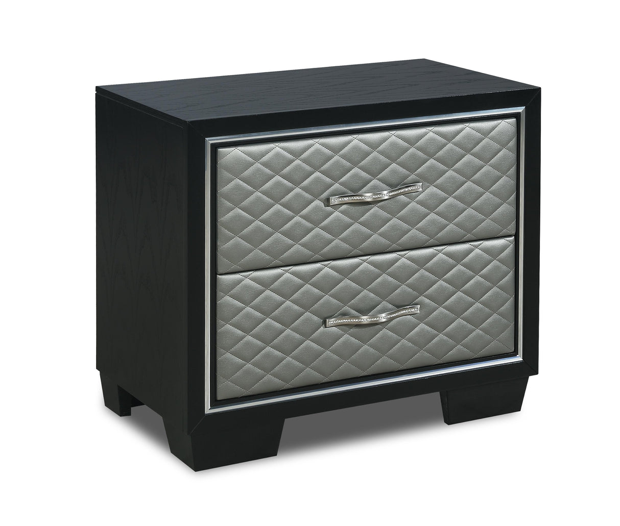 LUXOR NIGHTSTAND-BLACK/SILVER