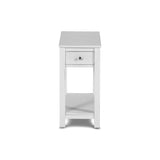 NOAH END TABLE WITH DRAWER-WHITE