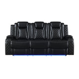 ORION SOFA W/ PWR FR & HR-BLACK