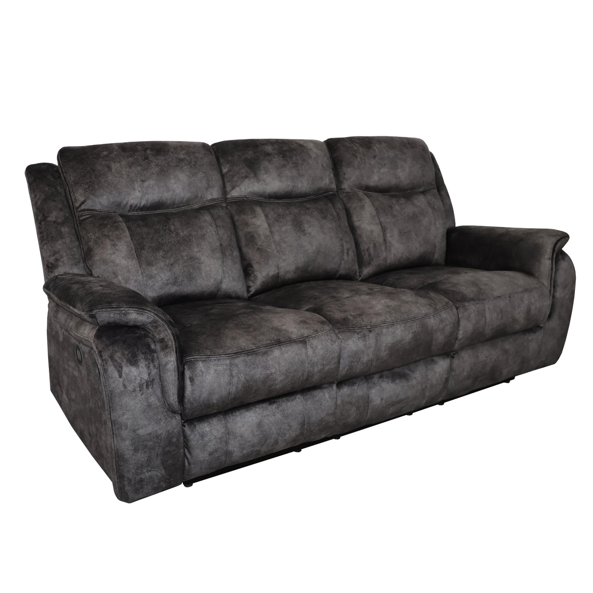 PARK CITY SOFA W/DUAL RECLINER-SLATE