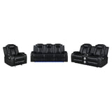 ORION SOFA W/ PWR FR & HR-BLACK