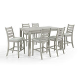 PASCAL LADDERBACK COUNTER CHAIR (2 Per Carton)-DRIFTWOOD