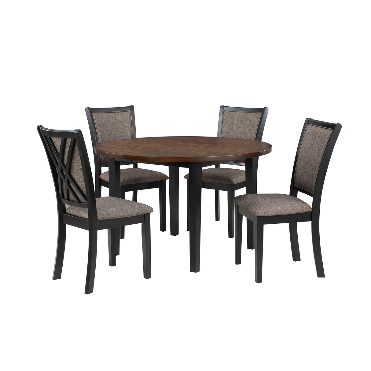 POTOMAC 42" ROUND COUNTER TABLE & 4 CHAIRS -BROWN/BLACK
