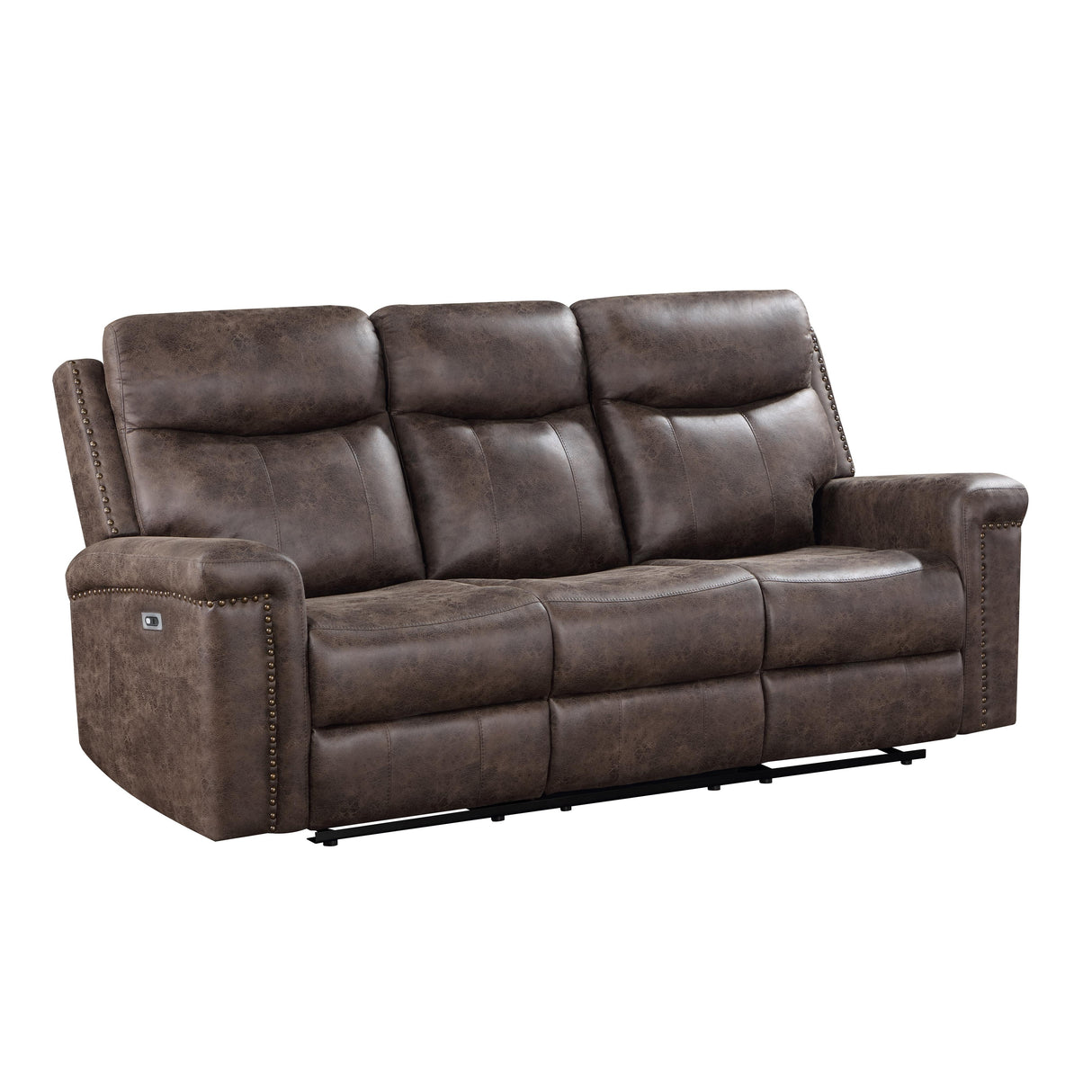 QUADE SOFA W/DUAL RECLINER-MOCHA