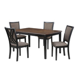 POTOMAC 42" ROUND COUNTER TABLE & 4 CHAIRS -BROWN/BLACK