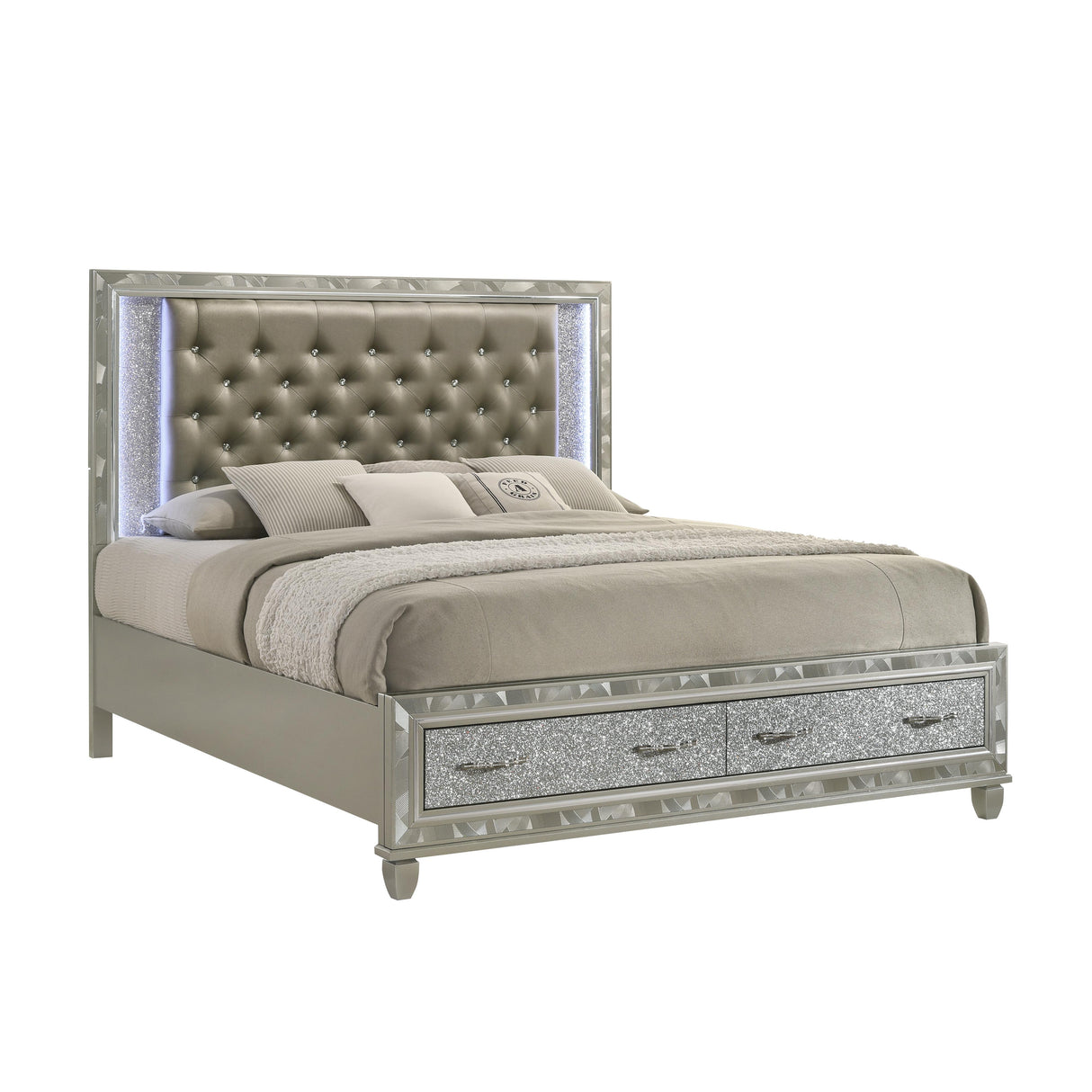 RADIANCE Eastern King-California King K FOOTBOARD & SLATS-SILVER