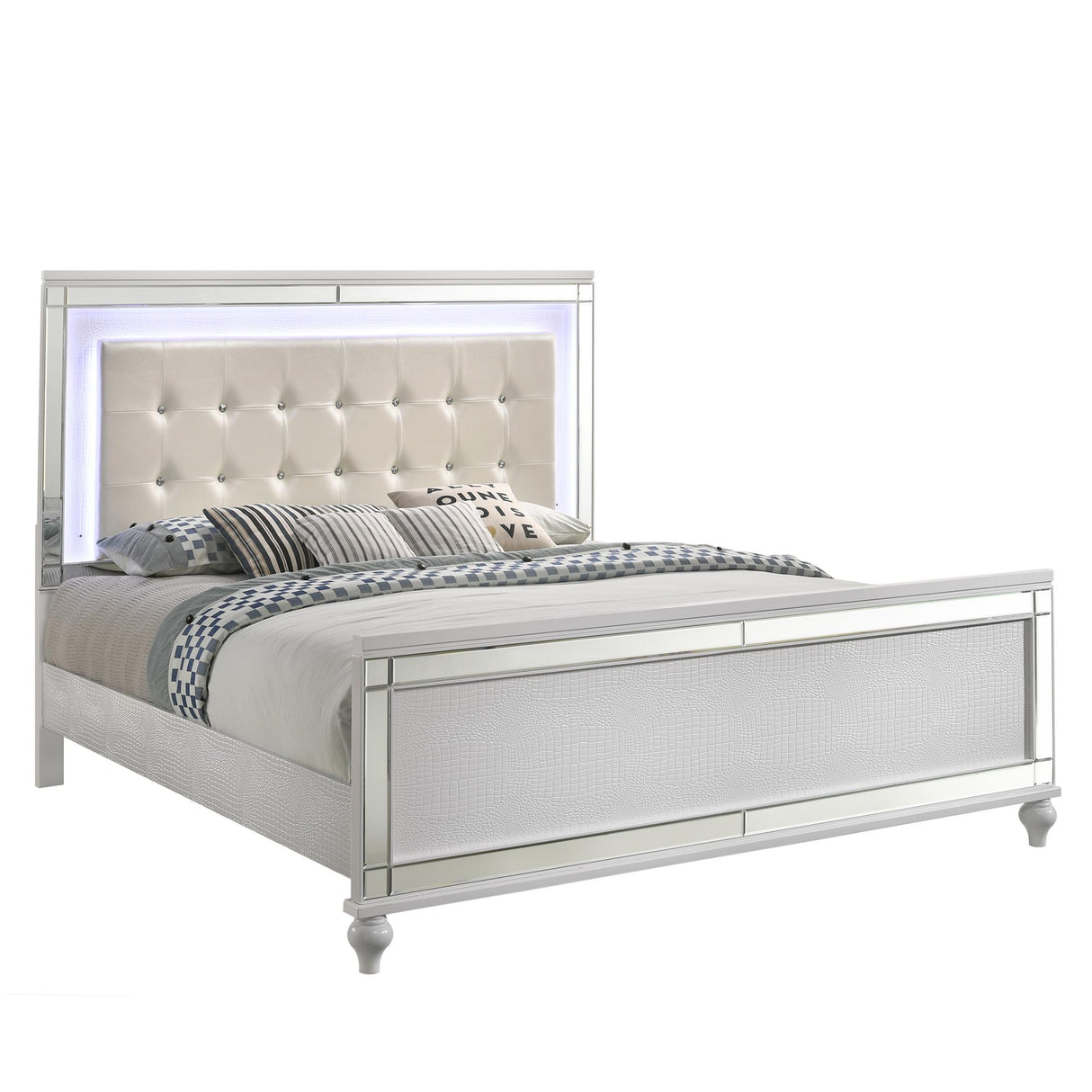 VALENTINO Eastern King-California King K FOOTBOARD & SLATS-WHITE