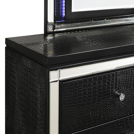 VALENTINO DRESSER-BLACK - galleria furniture outlet