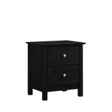 ZODIAC 2 DRAWER NIGHTSTAND-BLACK
