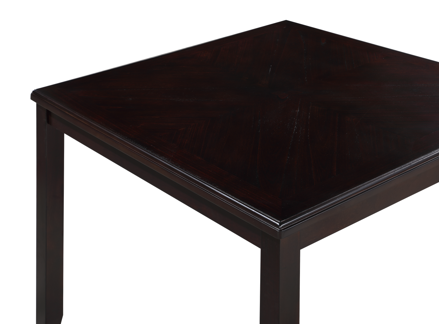 GIA 5PC 42" SQUARE COUNTER TABLE & 4 CHAIRS-EBONY