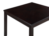 GIA 5PC 42" SQUARE COUNTER TABLE & 4 CHAIRS-EBONY