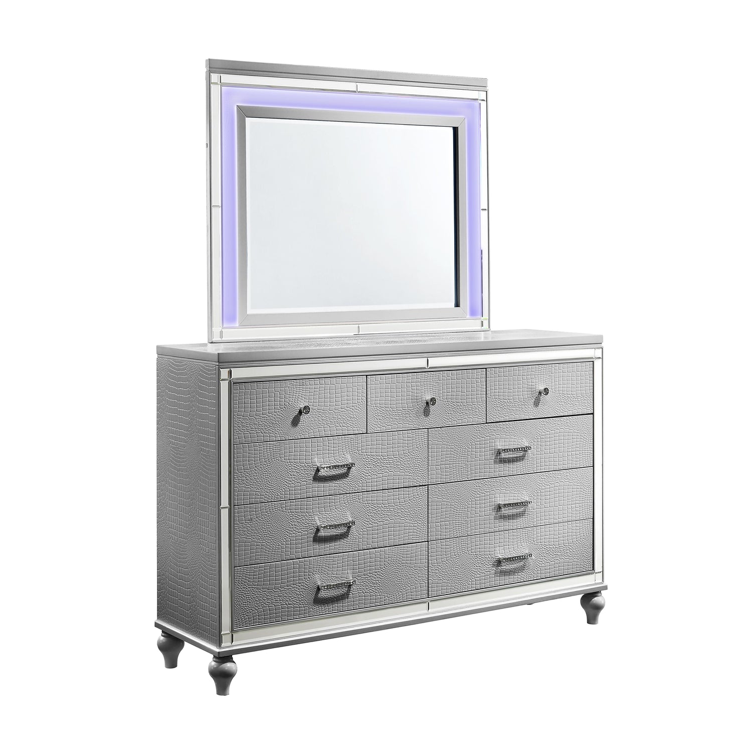 VALENTINO LIGHTED MIRROR-SILVER