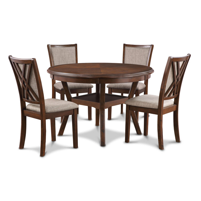 AMY 5 PC DINING SET-CHERRY