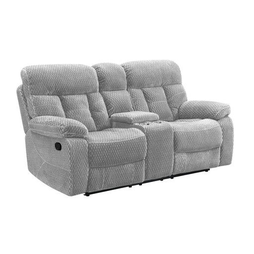 BRAVO CONSOLE LOVESEAT W/ DUAL RECLINERS-STONE image