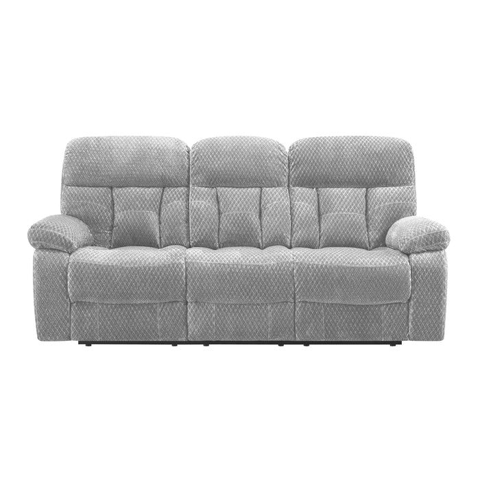 BRAVO SOFA W/DUAL RECLINER-STONE