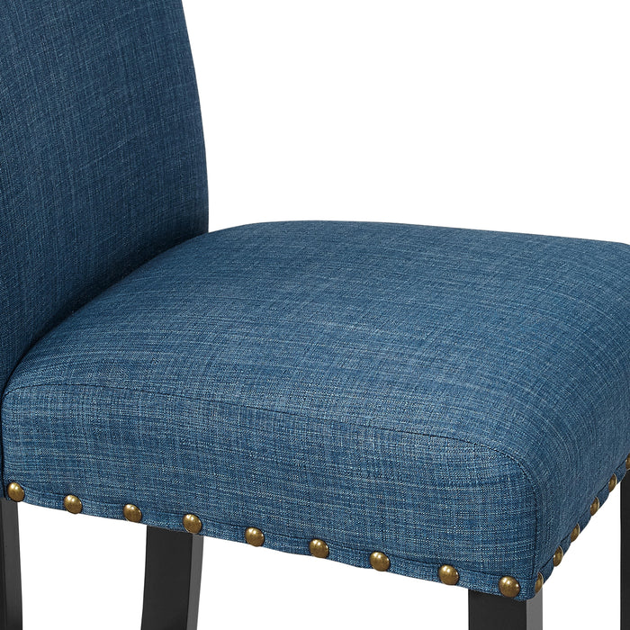 CRISPIN MARINE BLUE  BAR CHAIR- (2 /Ctn)