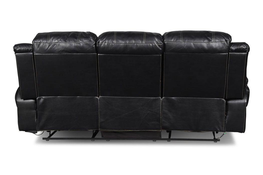 FLYNN SOFA W/BASE LIGHTING-BLACK