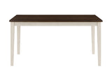 HUDSON 60" RECTANGLE DINING TABLE & 4 CHAIR S-BROWN/CREME