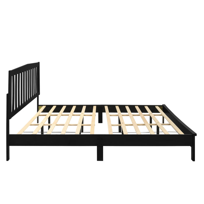 LEO 5/0 Q SLAT BED-HB/FB/RAILS-BLACK