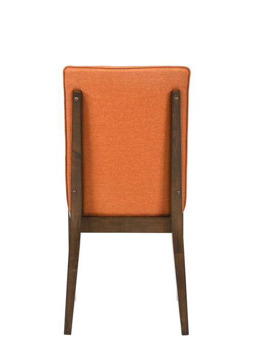 MAGGIE DINING CHAIR W/TERRA COTTA CUSHION-WALNUT