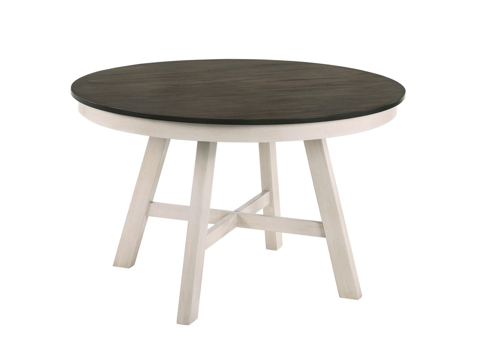 MAISIE ROUND TABLE-WHITE/BROWN