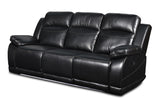 VEGA DUAL RECLINER SOFA - PREMIER BLACK