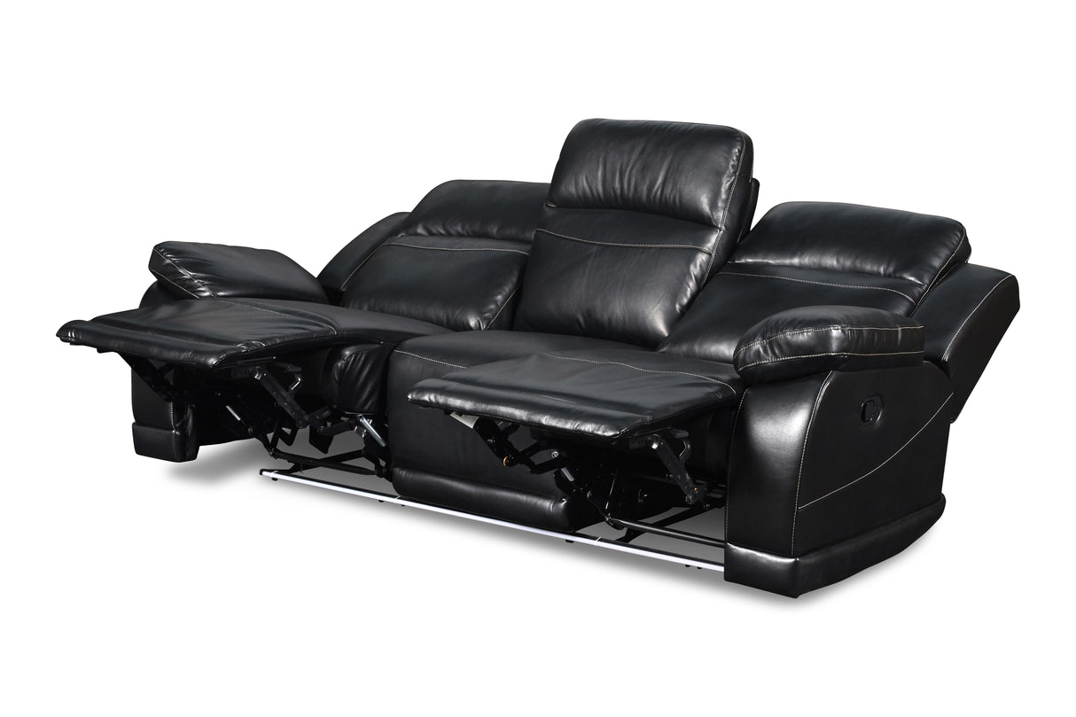VEGA DUAL RECLINER SOFA - PREMIER BLACK