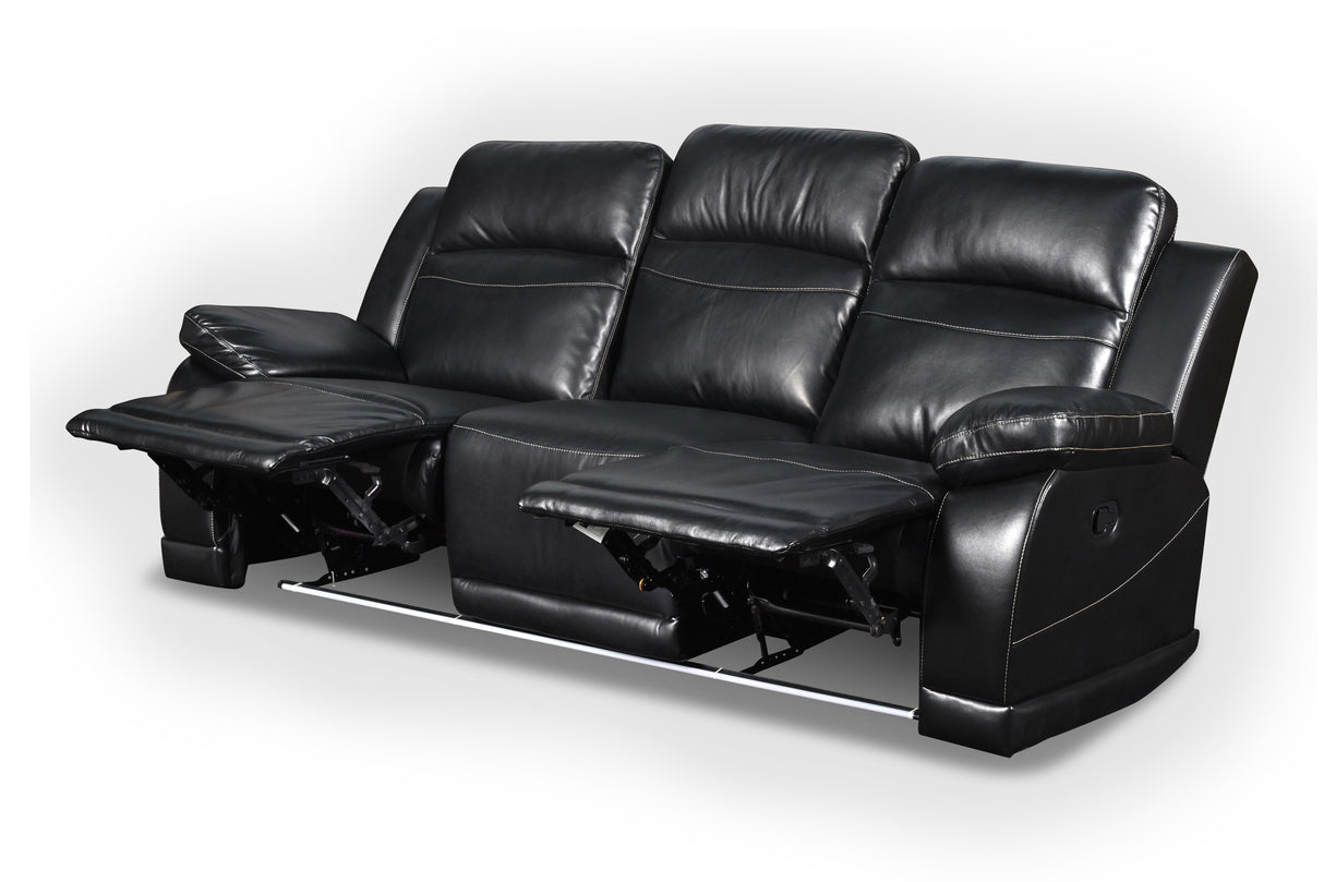 VEGA DUAL RECLINER SOFA - PREMIER BLACK