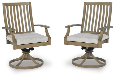 Rainier Ranch Outdoor Swivel Chair with Cushion (Set of 2) image