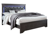 Pompei Metallic Grey Bed With Led