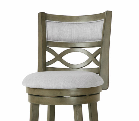 Manchester 29" Bar Stool W/Fabric Cushions-Gray