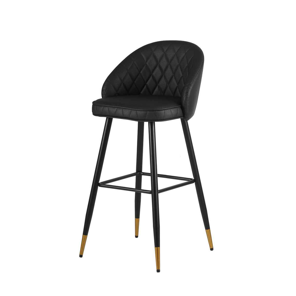 Oliver Black Vegan Leather Bar Chair (2 Per Carton)