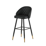 Oliver Black Vegan Leather Bar Chair (2 Per Carton)
