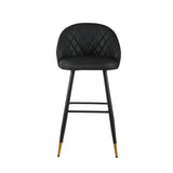 Oliver Black Vegan Leather Bar Chair (2 Per Carton)